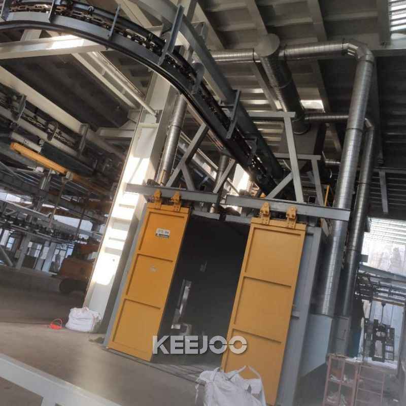 环形轨直轨通过吊钩抛丸机