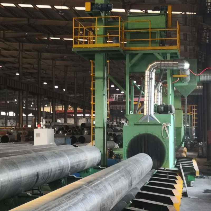 钢管内外壁同时除氧化皮，一台设备搞定，省去两道单独加工工序